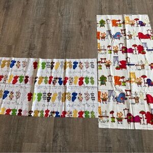 Colorful Cartoon Character sewing theme fabric